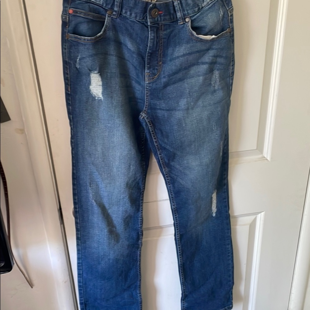 Stylish Blue Distressed Jeans